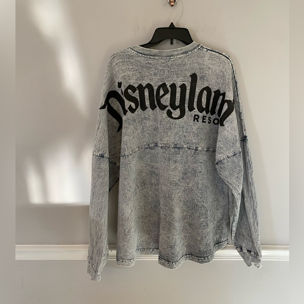 Disney parks spell out Disneyland resort acid wash long sleeve shirt. XL